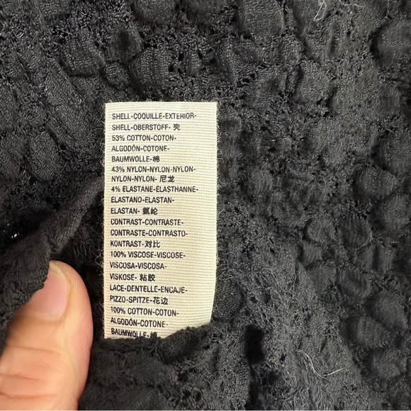 Free People Spring Fling Lace Short Sleeve Top in Black - Picture 6 of 6